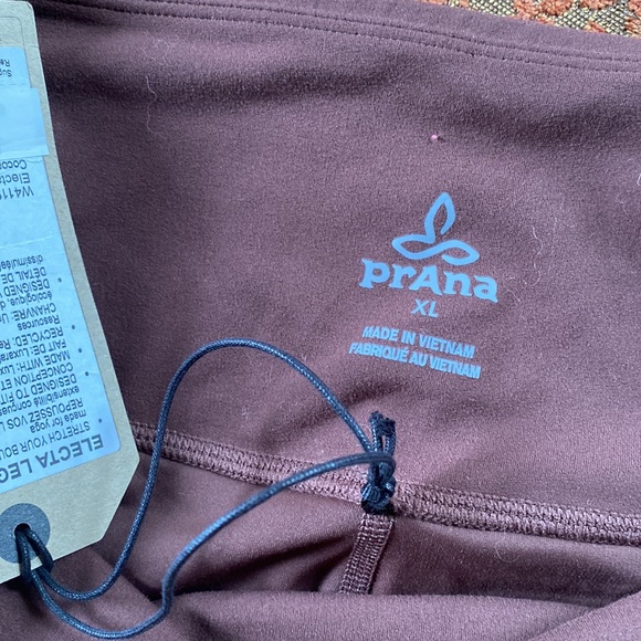 PrAna Electa Leggings tights yoga running cycling brown COCOA NEW NWT XL - Picture 6 of 8
